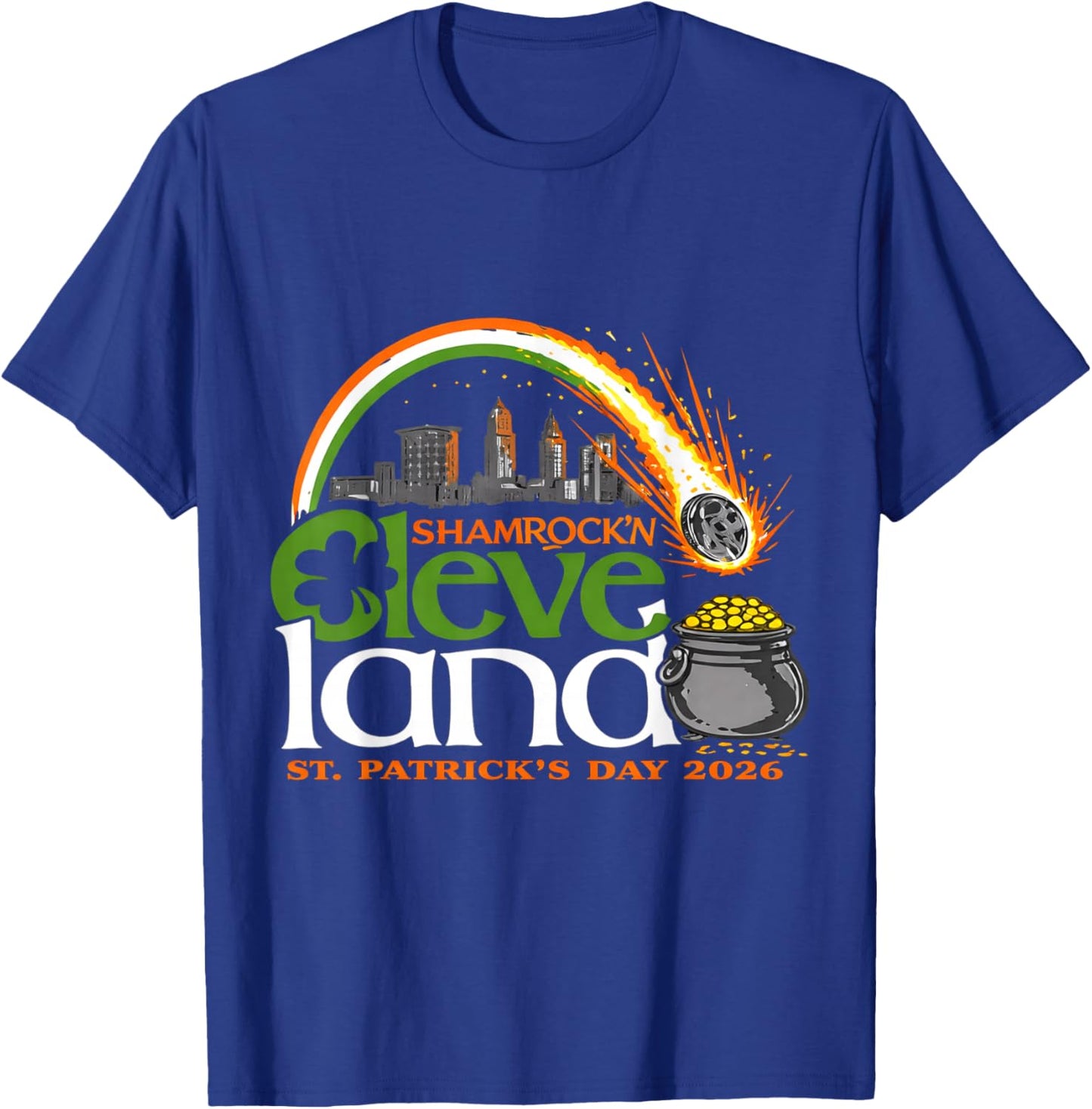 Cleveland, March 17, 2026 for Meteor Lovers Astronomical T-Shirt - T-Shirt | Royal