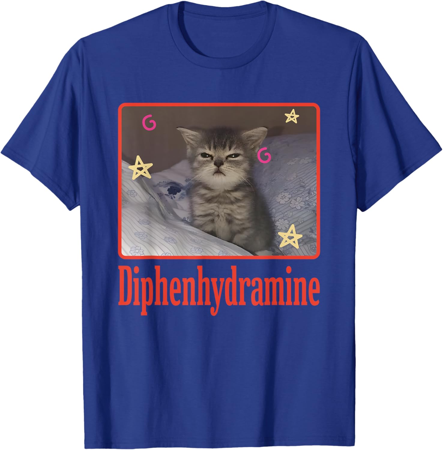 Diphenhydramine Cat Funny Women T-Shirt - T-Shirt | Royal