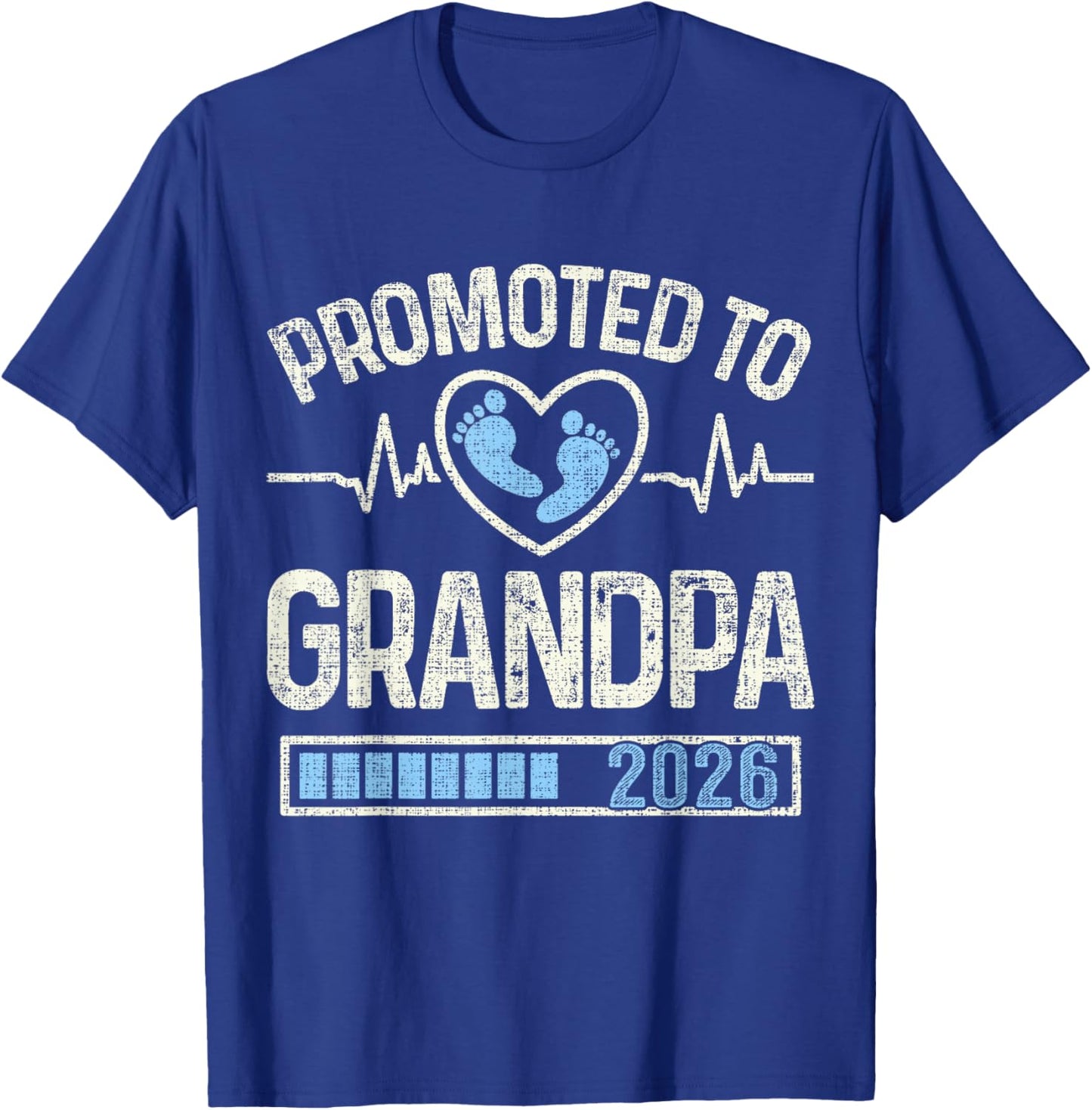 Promoted to Grandpa 2026 Expecting Baby Soon to Be Grandpa T-Shirt - T-Shirt | Royal