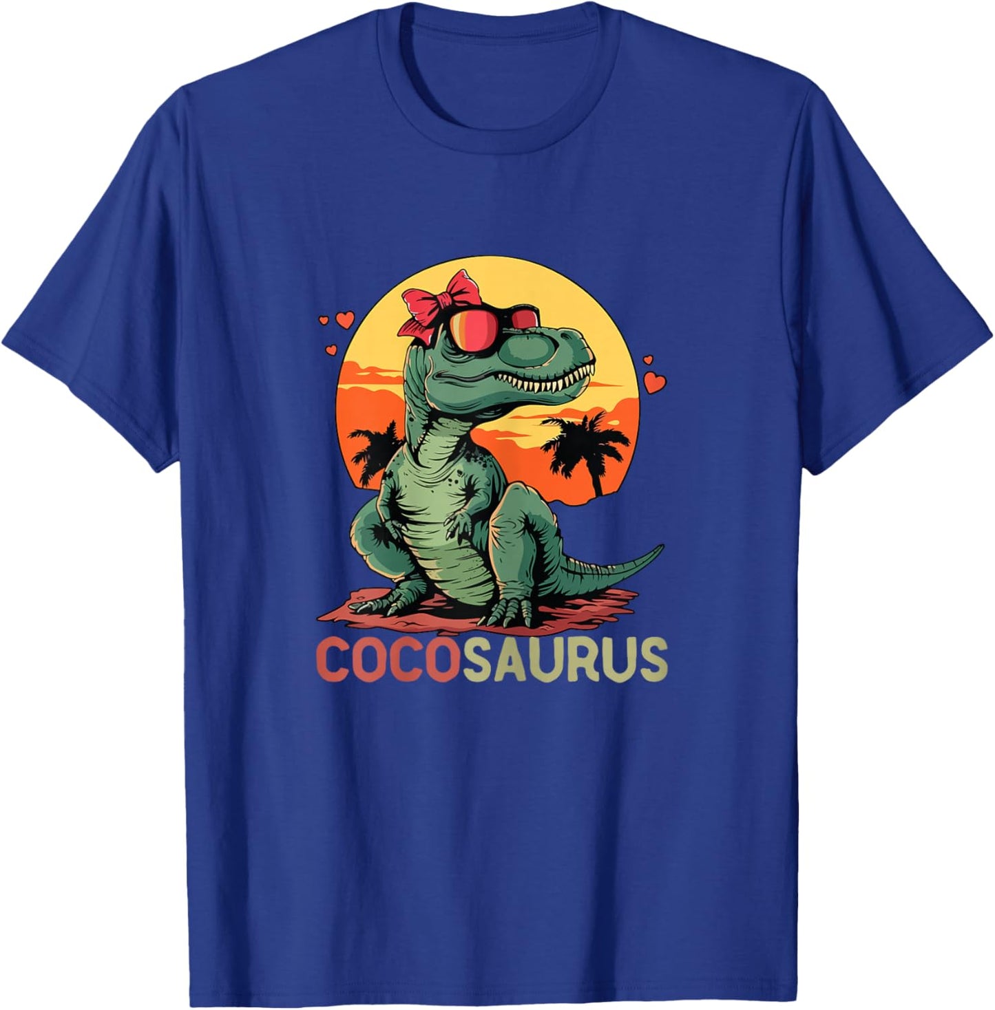 CocoSaurus Dino Dinosaur Coco-Saurus T-Rex Funny Trex T-Shirt - T-Shirt | Royal