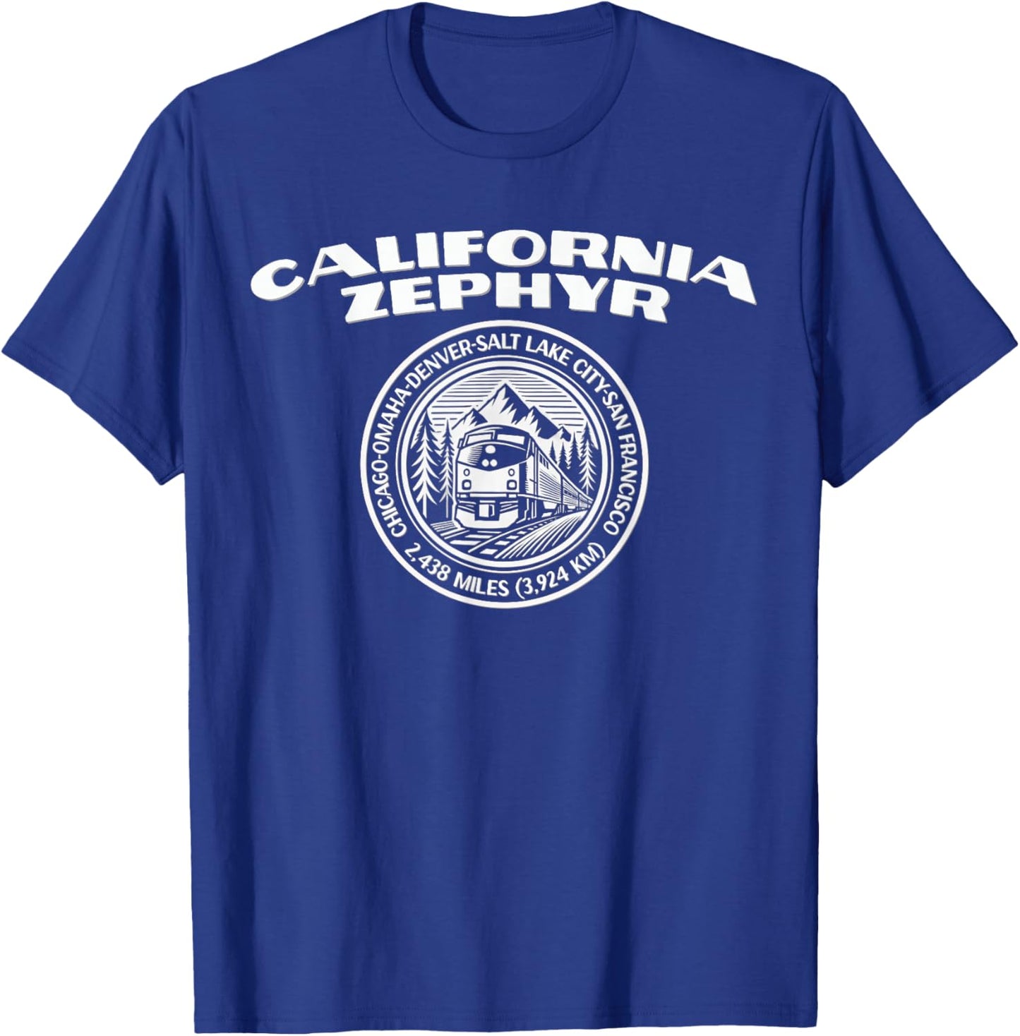California Zephyr Vintage Modern Black T-Shirt - T-Shirt | Royal