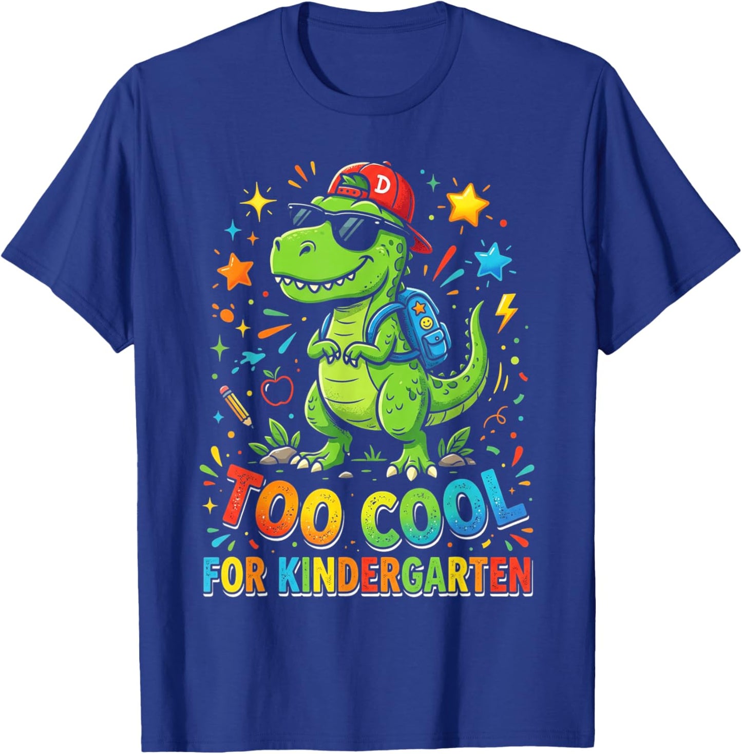 Kindergarten Dinosaur T Rex Graduation Boys T-Shirt - T-Shirt | Royal