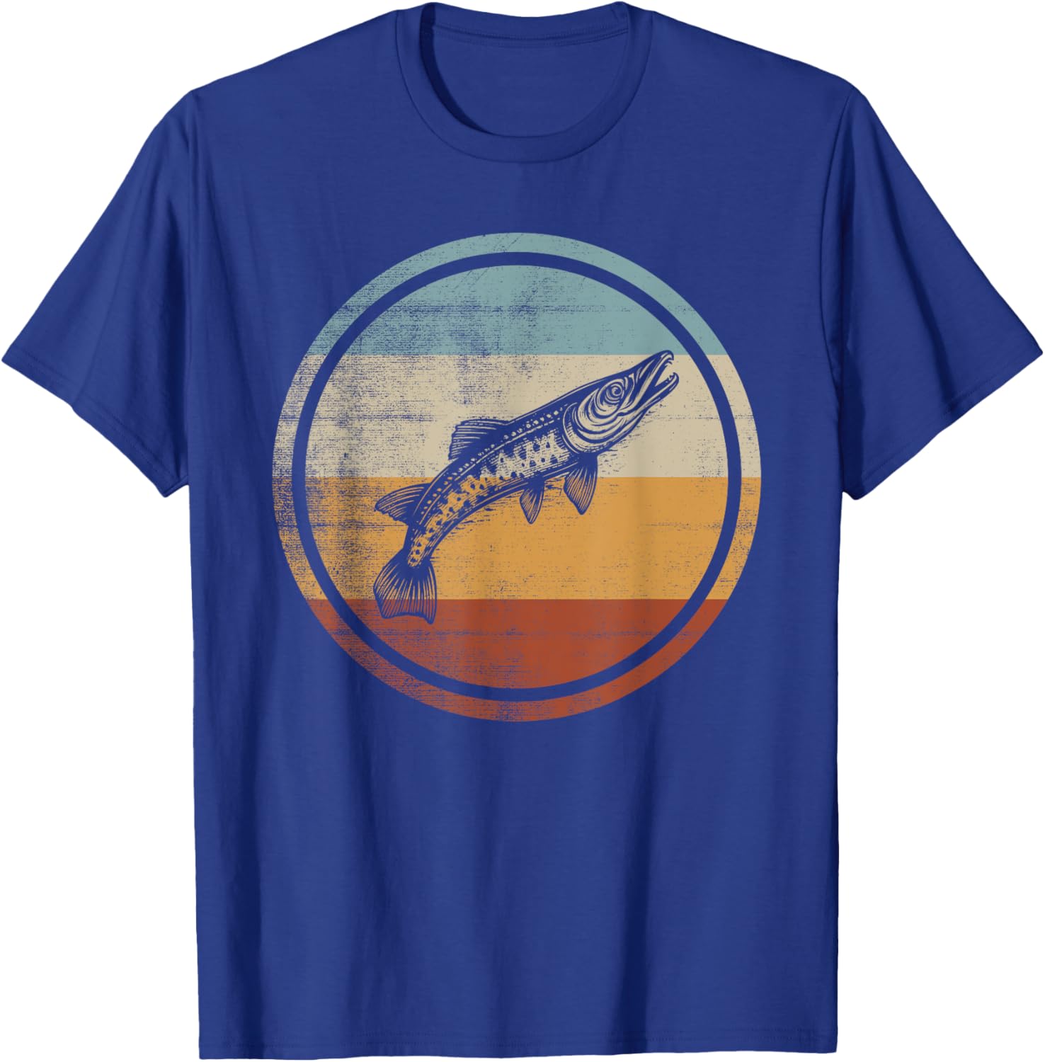 Gar Fish Retro Vintage Design T-Shirt - T-Shirt | Royal