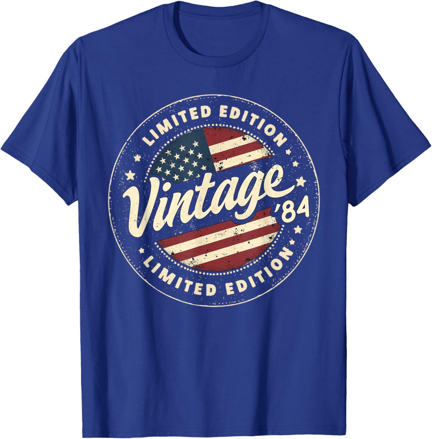 Vintage 41st birthday men Born 1984 41 years old Bday T-Shirt - T-Shirt | Royal