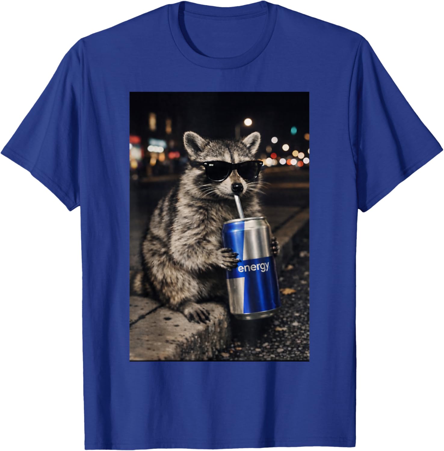 Raccoons Energy Drink Animal Meme Genz Dank Raccoon Meme T-Shirt - T-Shirt | Royal