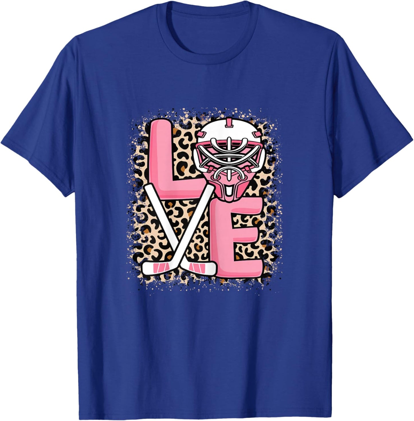 Cute Ice Hockey Love Hockey Player Women Girls Kids T-Shirt - T-Shirt | Royal