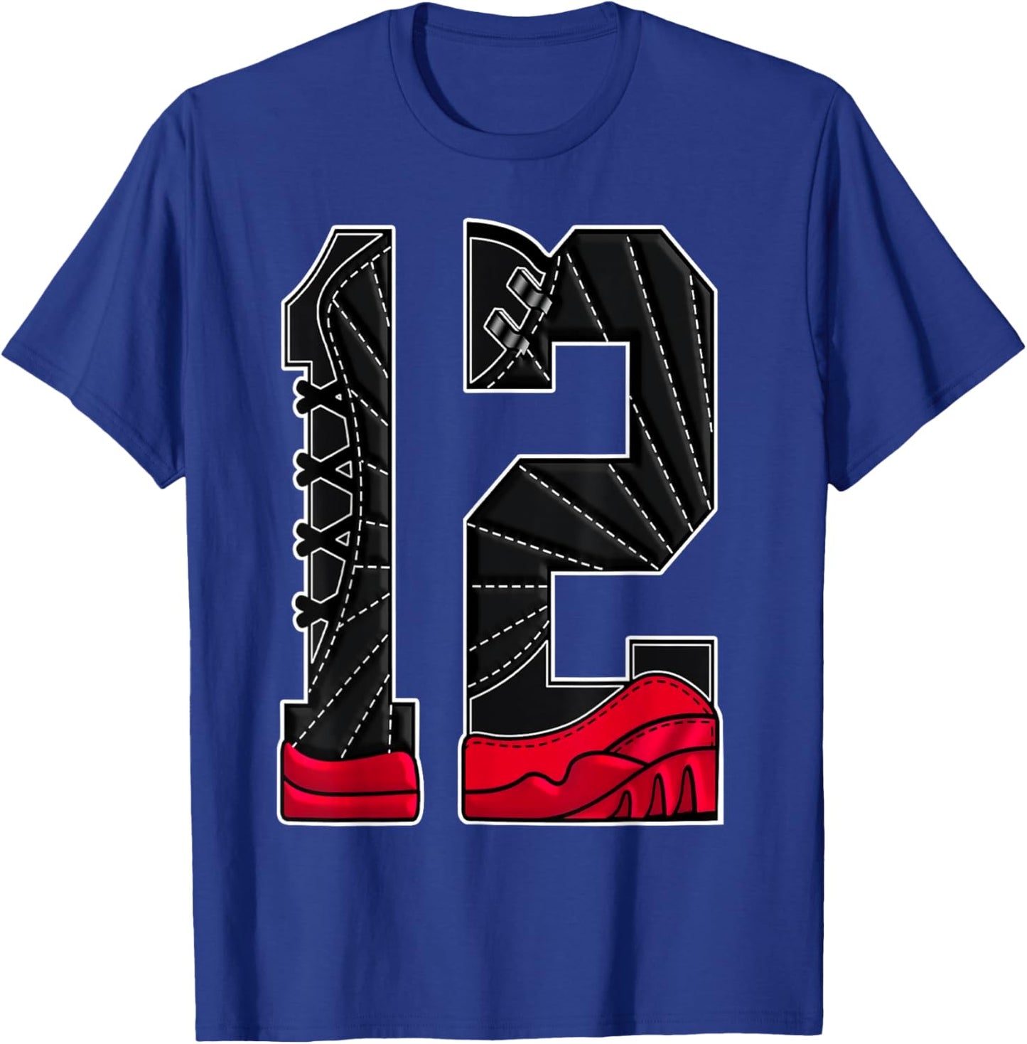 Number 12 Flu Game 12s Retro Matching Women T-Shirt - T-Shirt | Royal