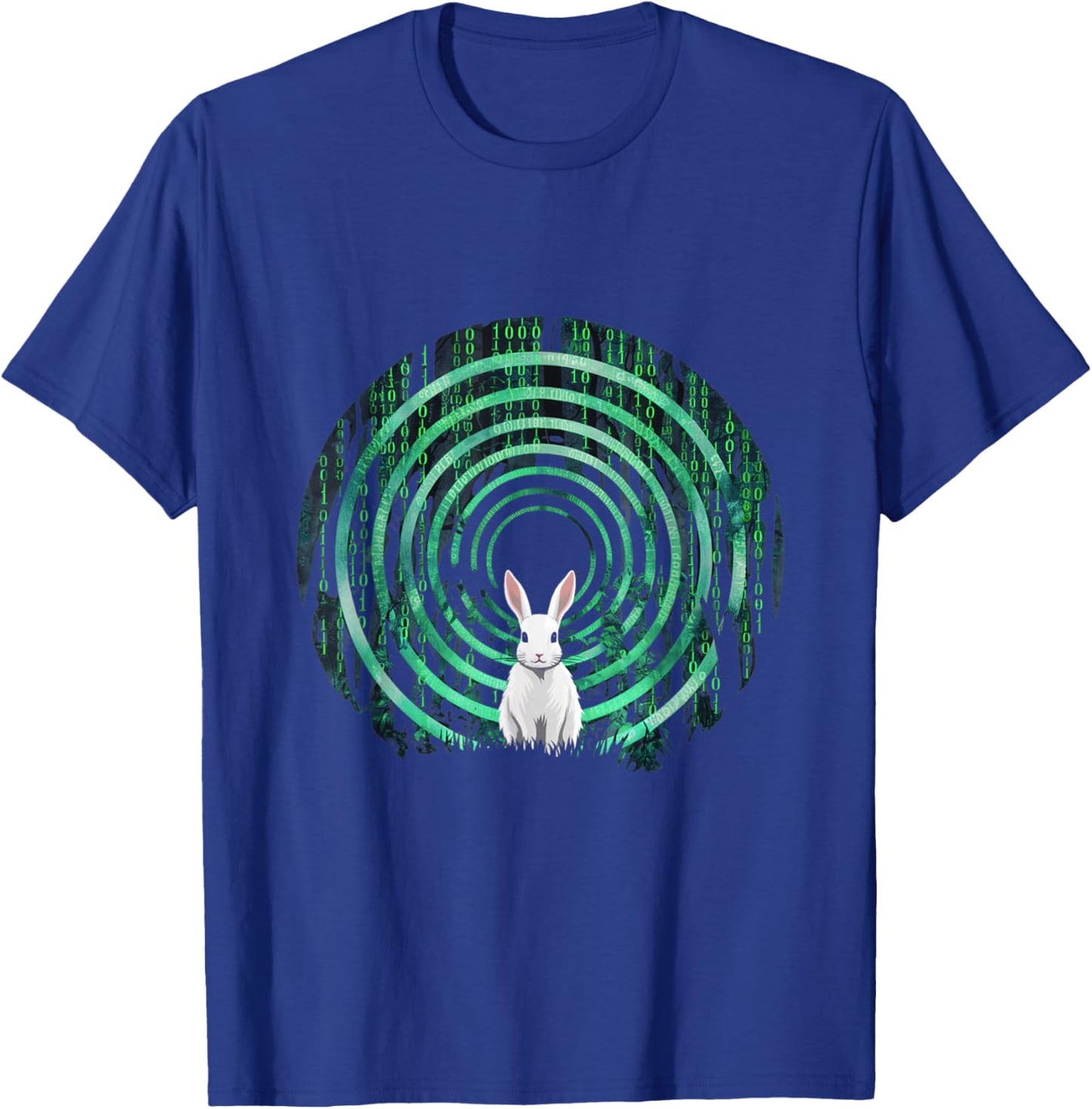 Conspiracy Theories Green Vortex Hole With Rabbit T-Shirt - T-Shirt | Royal