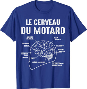 Moto GP Racing The Brain of Biker Motorcycles boy Man Fan T-Shirt - T-Shirt | Royal