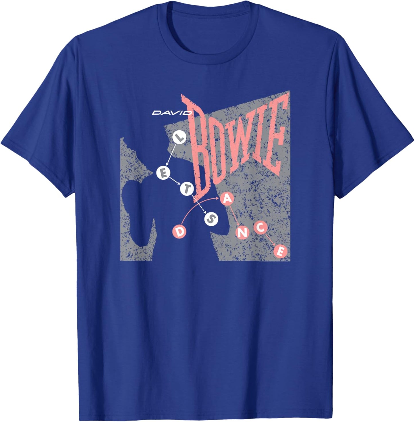 David Bowie Let's Dance Pink and Grey T-Shirt - T-Shirt | Royal