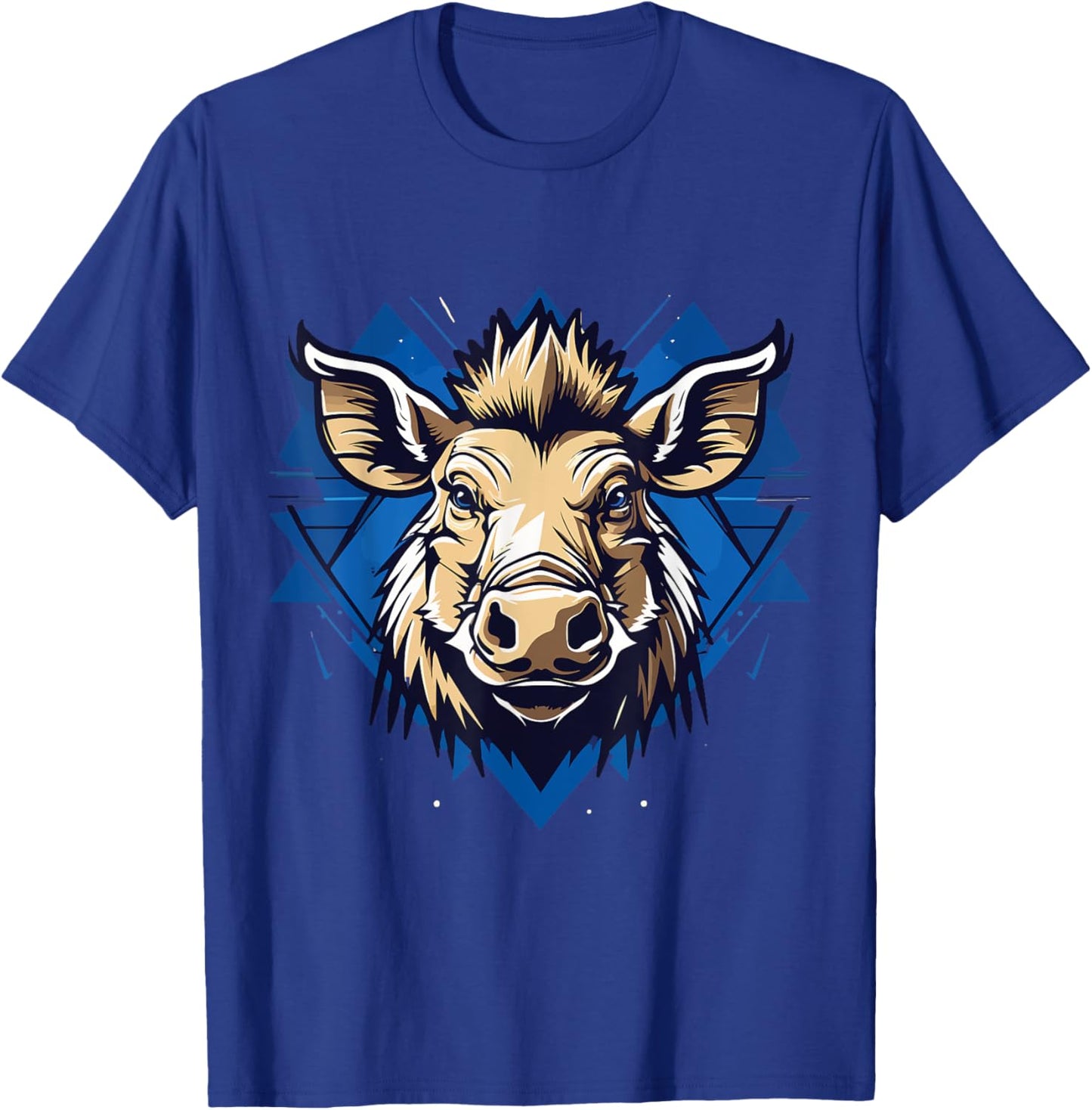 Warthog Face Funny Wildlife Face Costume T-Shirt - T-Shirt | Royal