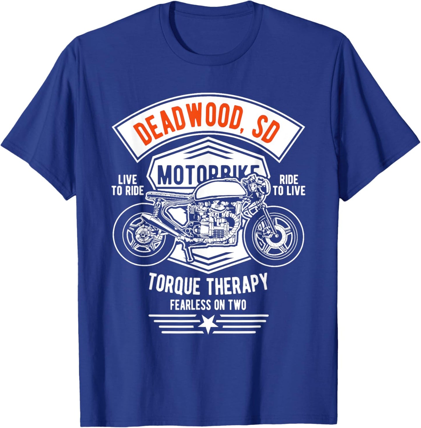 Deadwood South Dakota USA Motorcycle Design Souvenir T-Shirt - T-Shirt | Royal