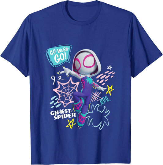 Marvel Spidey and His Amazing Friends Ghost-Spider Go Webs! T-Shirt - T-Shirt | Royal