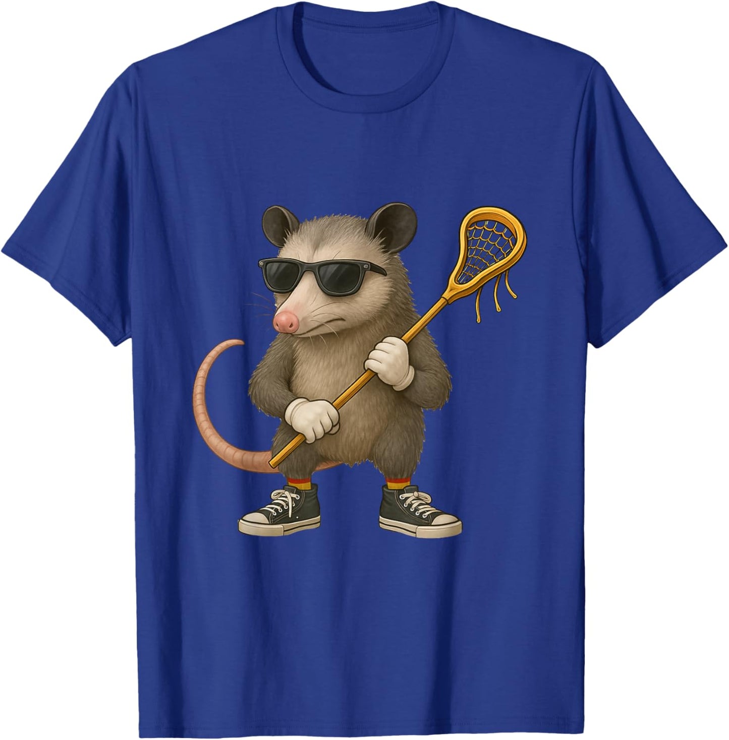 Funny Lacrosse LAX Possum Kids Men Women Lacrosse Player T-Shirt - T-Shirt | Royal