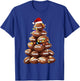 American Football Christmas Tree Xmas Pajamas Player T-Shirt - T-Shirt | Royal
