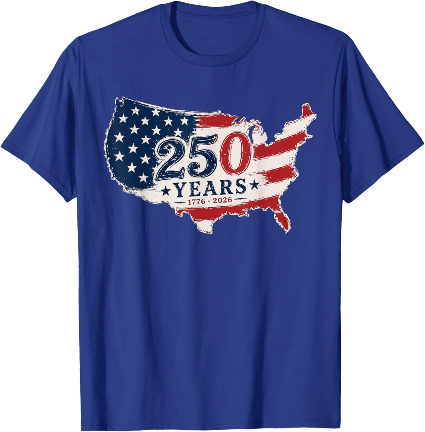 250 Years of Freedom 1776 2026 Patriotic USA T-Shirt - T-Shirt | Royal