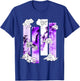 Purple Japanese Cliffs Scene Purple Graphic T-Shirt - T-Shirt | Royal