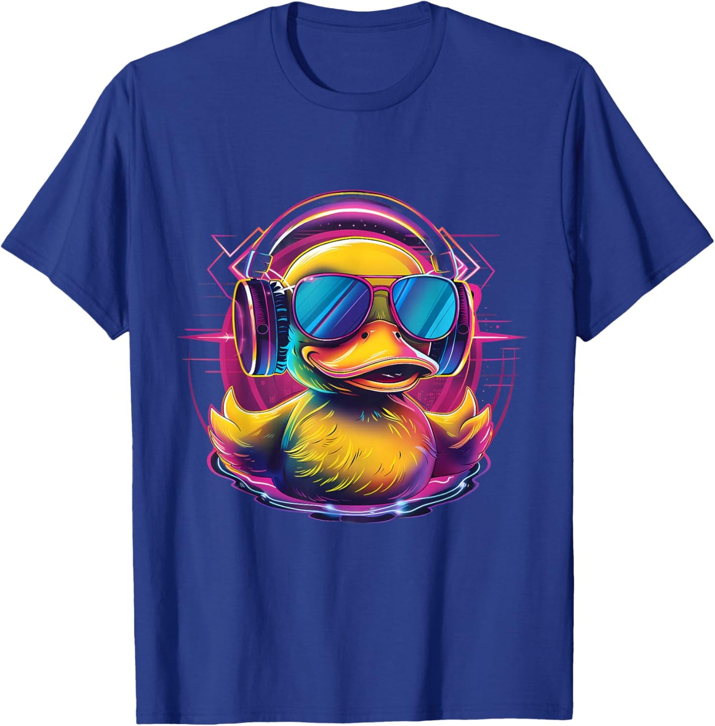 Rubber Duck Music Headphones Rubber Duckling Techno DJ T-Shirt - T-Shirt | Royal