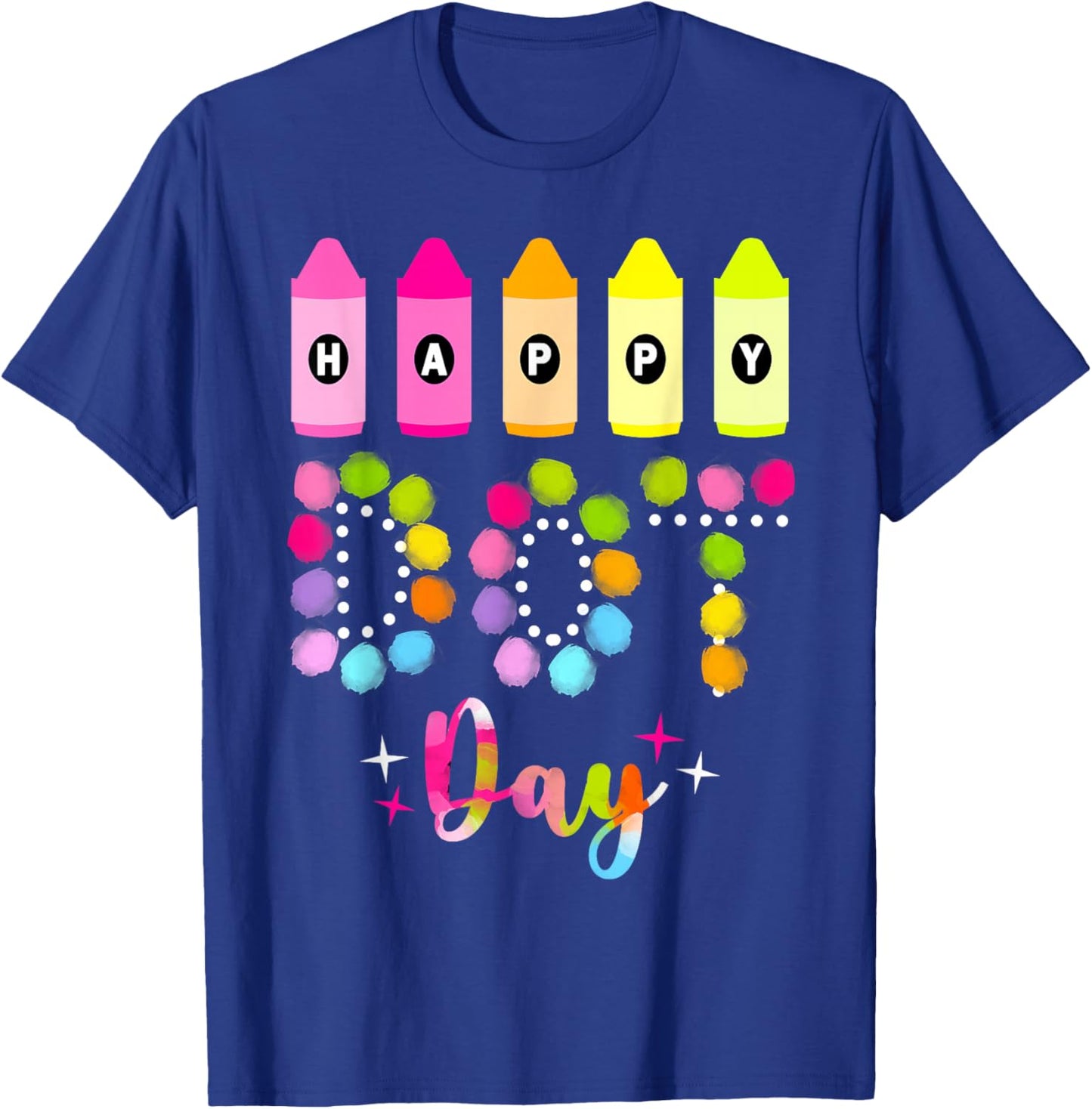 Happy Dot Day 2025 Teacher Kids Girls Colorful Polka Dot Day T-Shirt - T-Shirt | Royal