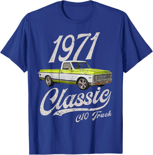1971 71 c10 Truck T-Shirt - T-Shirt | Royal