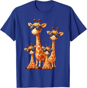 Giraffe Family Sunglasses Safari Zoo Animal Lover Giraffes T-Shirt - T-Shirt | Royal