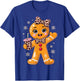 Girl's Gingerbread Christmas Cookie Baking Flirty Kids T-Shirt - T-Shirt | Royal