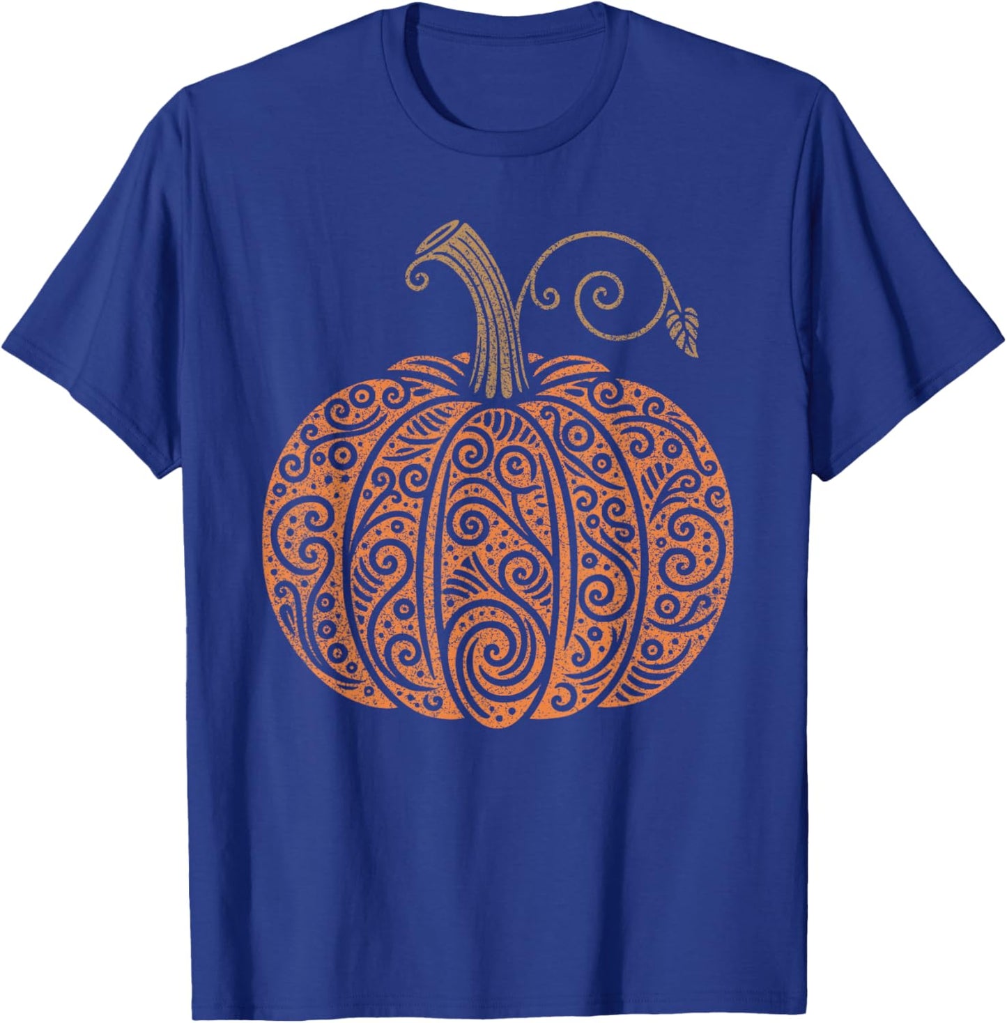 Vintage Pumpkin Women's Autumn Fall Thanksgiving Halloween T-Shirt - T-Shirt | Royal