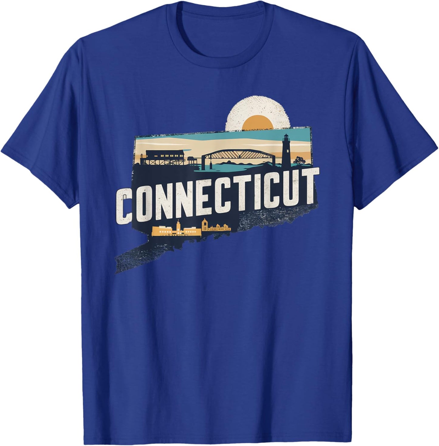 Connecticut State of Connecticut Retro Connecticut T-Shirt - T-Shirt | Royal