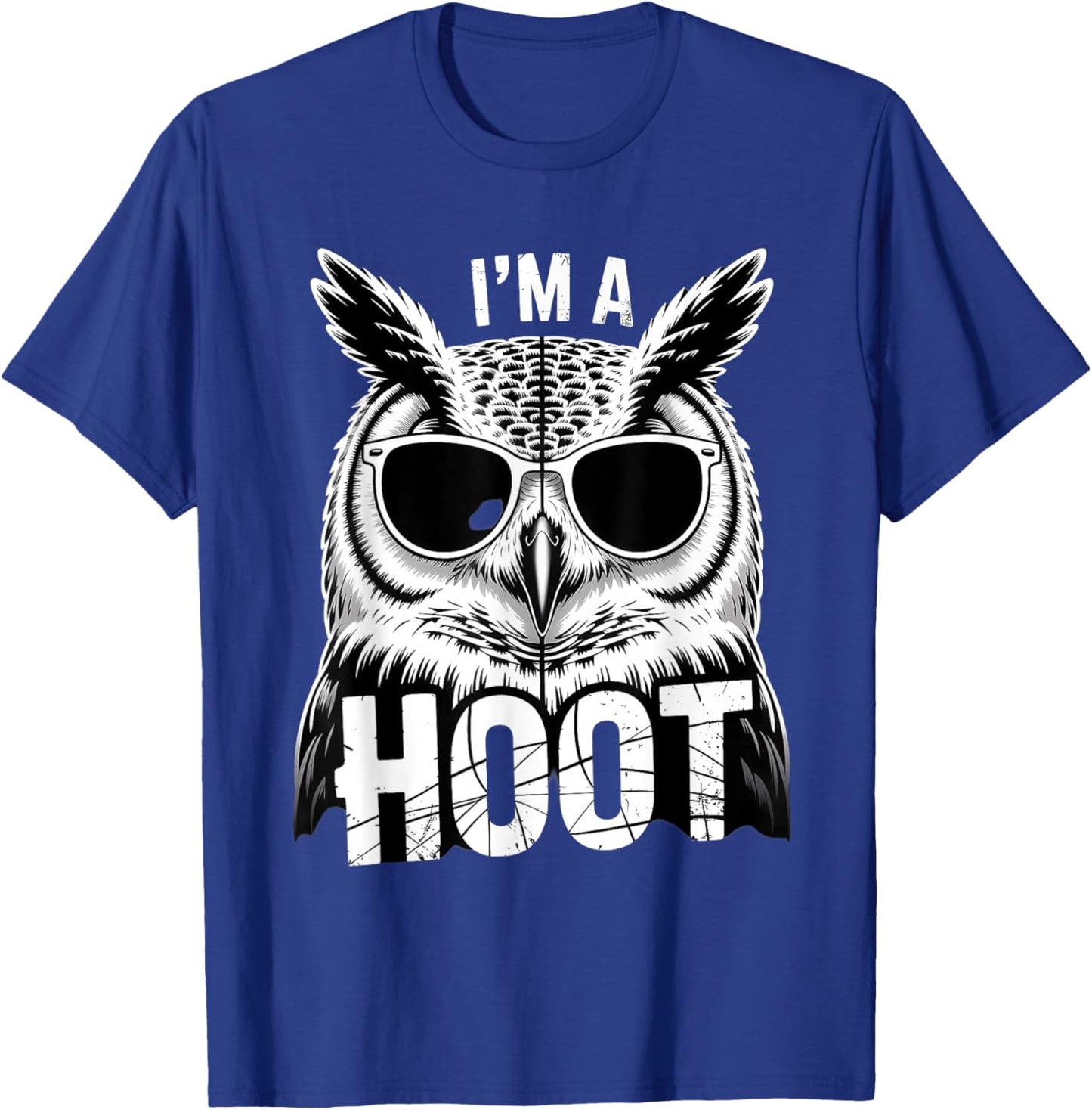 Retro I'm A Hoot Owl Bird Lover Funny Sarcastic Jokes T-Shirt - T-Shirt | Royal