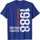 Vintage 1988 Gift 38 Years Man Birthday Humour T-Shirt - T-Shirt | Royal
