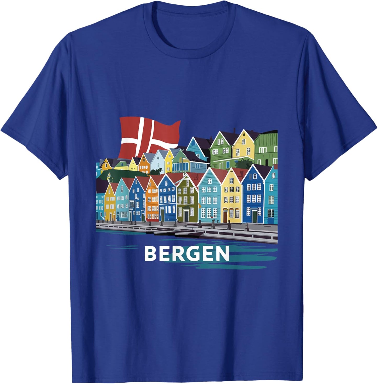 Fjord Bergen Norway Costume Fjords of Norway Harbor City T-Shirt - T-Shirt | Royal