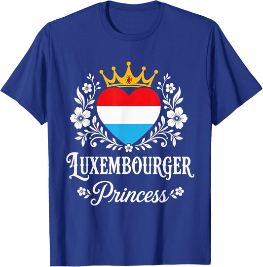 Luxembourger Princess Luxembourg Flag Luxembourger Girl T-Shirt - T-Shirt | Royal