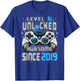 6th Birthday Level 6 Unlocked Awesome 2019 Video Gamer T-Shirt - T-Shirt | Royal