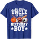 All Star Uncle Of The Birthday Boy Basketball Soccer Sport T-Shirt - T-Shirt | Royal