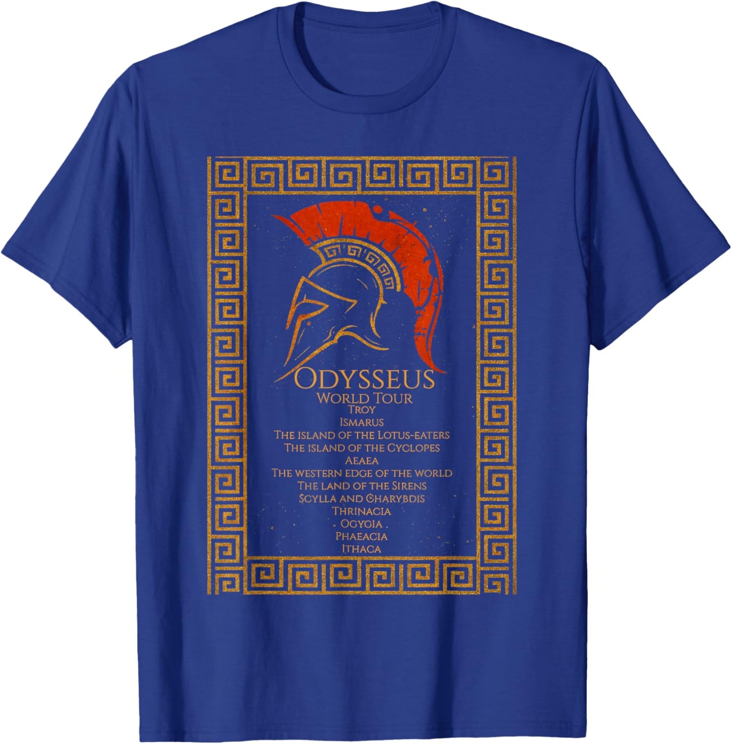 Odysseus World Tour Ancient Greek Mythology Odyssey T-Shirt - T-Shirt | Royal