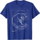Fibonacci Spiral Cat Blueprint Sacred Geometry Math Teacher T-Shirt - T-Shirt | Royal