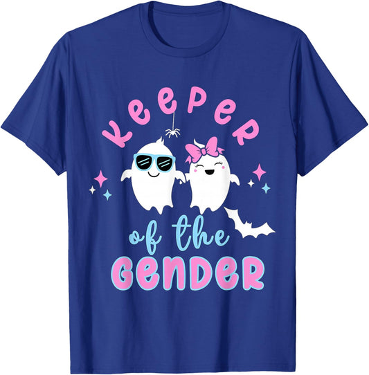 Keeper of The Gender Reveal Halloween Pregnancy Announcement T-Shirt - T-Shirt | Royal