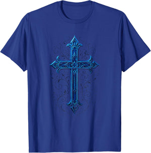 Cross - Gothic Grunge Y2K Emo Alt Style T-Shirt - T-Shirt | Royal