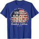 Vintage 1985 Limited Edition 40-Year-Old Gifts USA Flag T-Shirt - T-Shirt | Royal