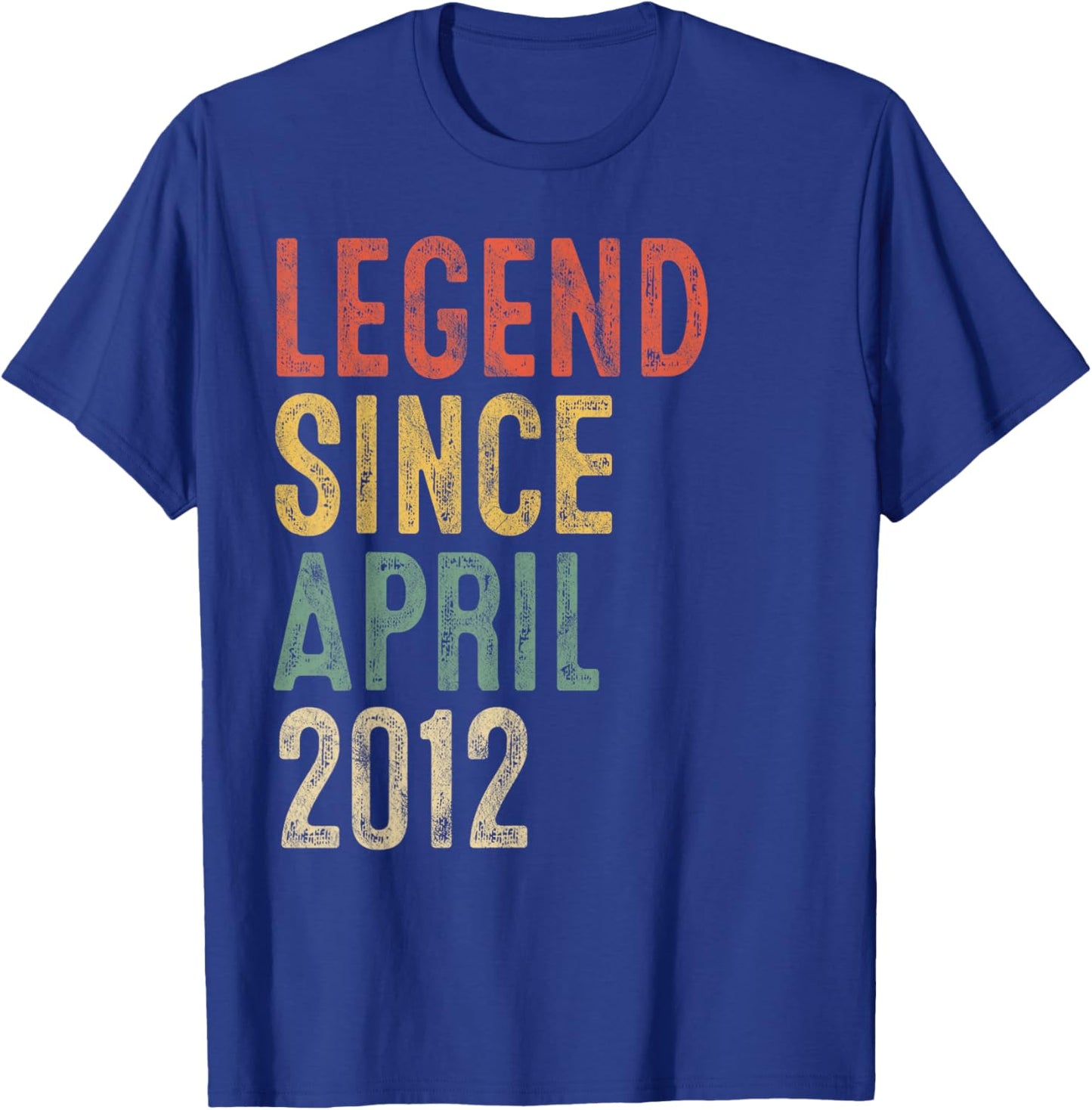 Legend April 2012 14th Birthday Boy Girl 14 Year Old T-Shirt - T-Shirt | Royal