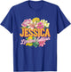 Jessica Limited Edition Flowers Custom Name Wife Grandma T-Shirt - T-Shirt | Royal