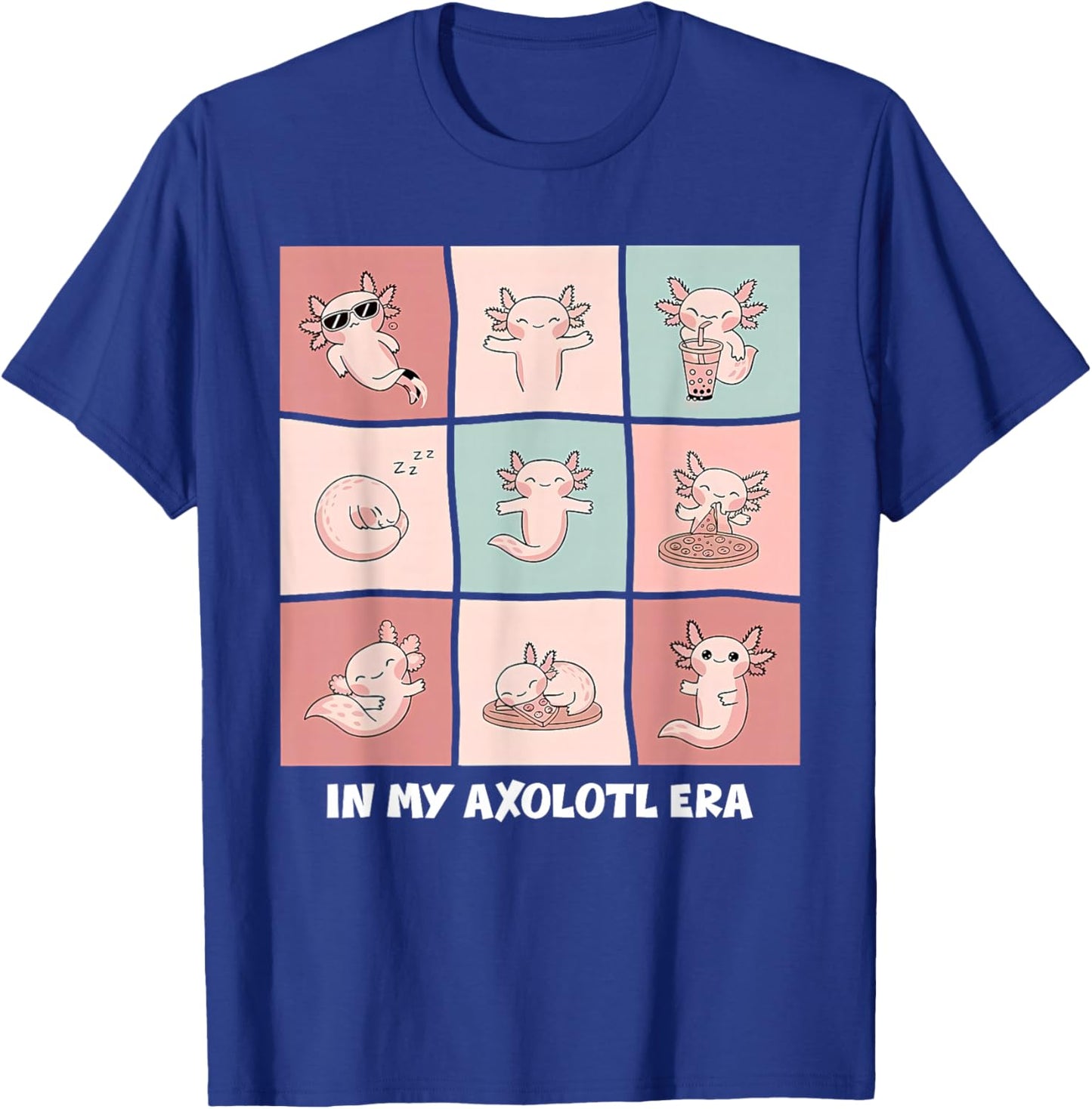 In My Axolotl Era, Salamander Cute Axolotl Kids Boys Girls T-Shirt - T-Shirt | Royal