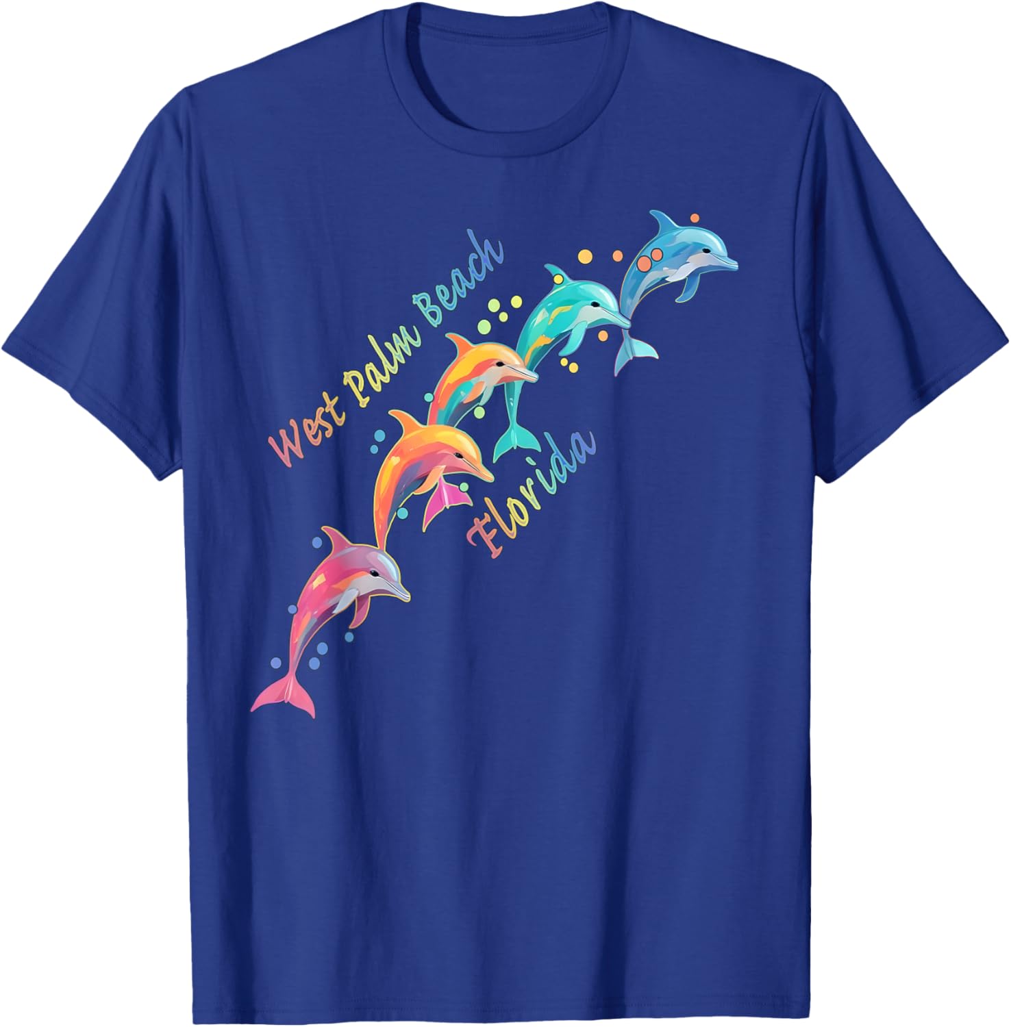 Dolphin Lover West Palm Beach FL Family Beach Vacation T-Shirt - T-Shirt | Royal