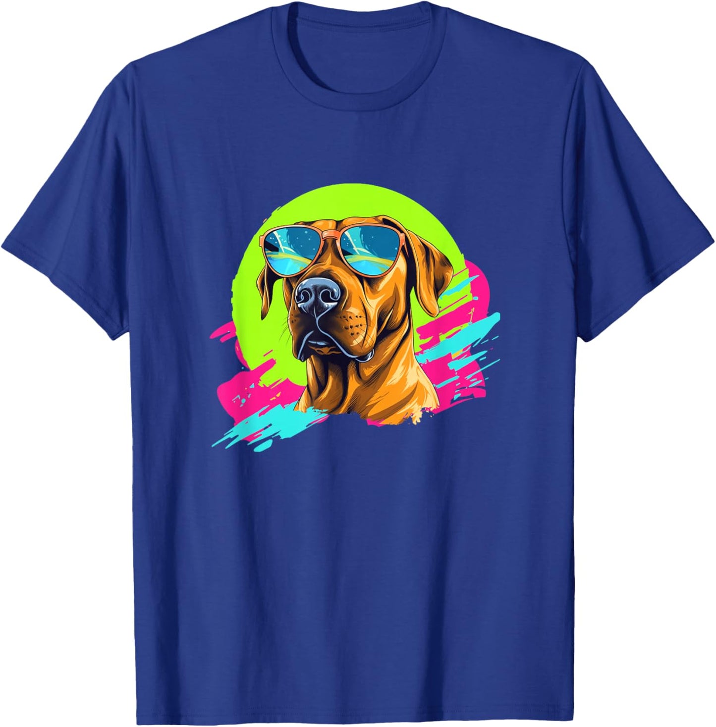 Funny Retro Vintage 80s Rhodesian Ridgeback Ridgie Lover T-Shirt - T-Shirt | Royal