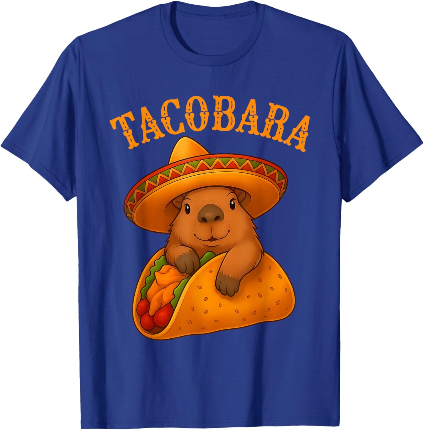 Tacobara Funny Capybara in a Taco for Mexican Food Lovers T-Shirt - T-Shirt | Royal
