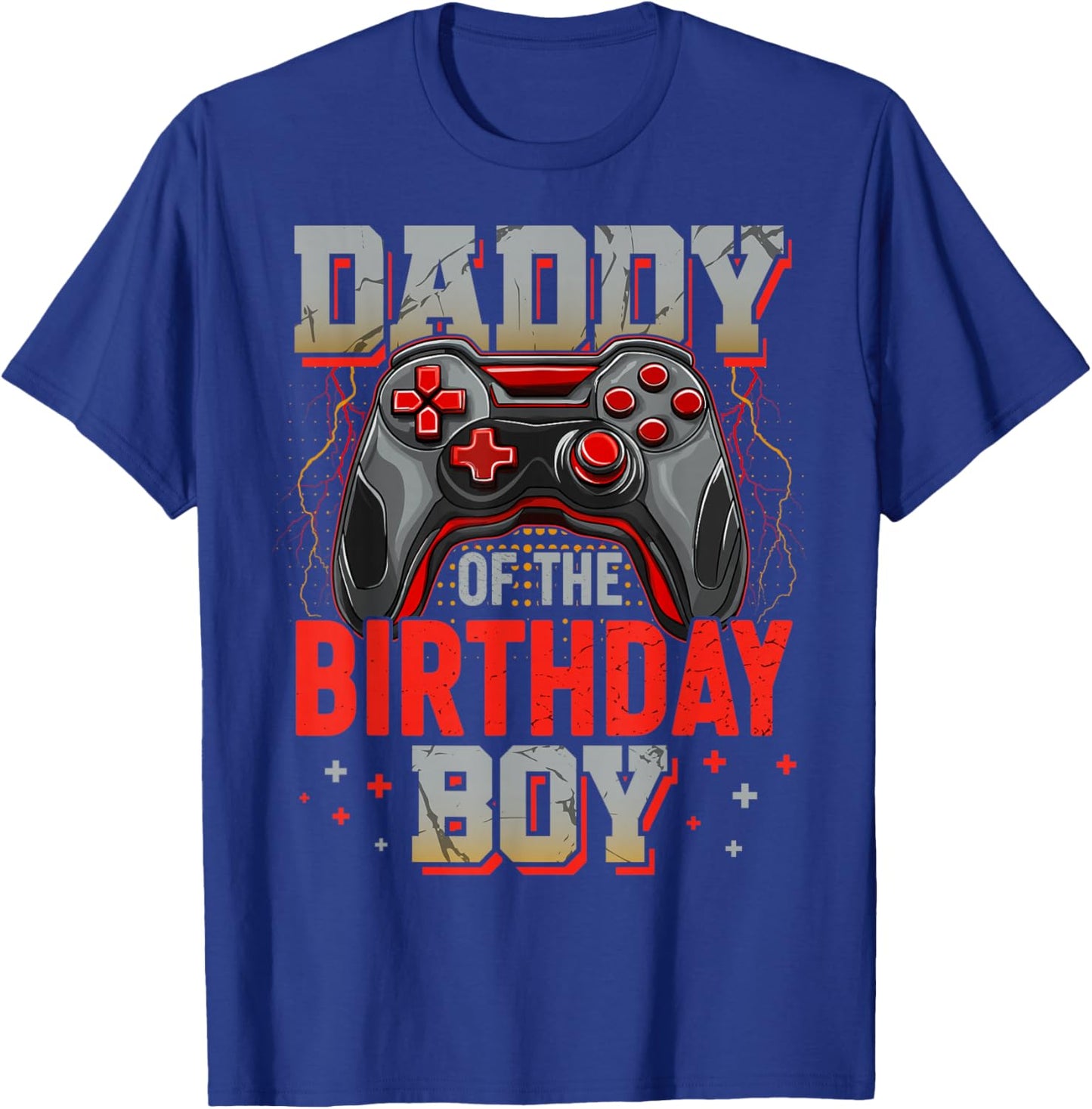 Daddy of The Birthday Boy Video Gamer Matching Birthday T-Shirt - T-Shirt | Royal