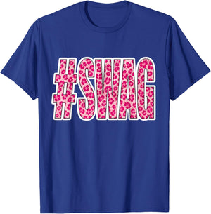 Hashtag Swag Pink Leopard Print Swag Animal Print Graphic T-Shirt - T-Shirt | Royal