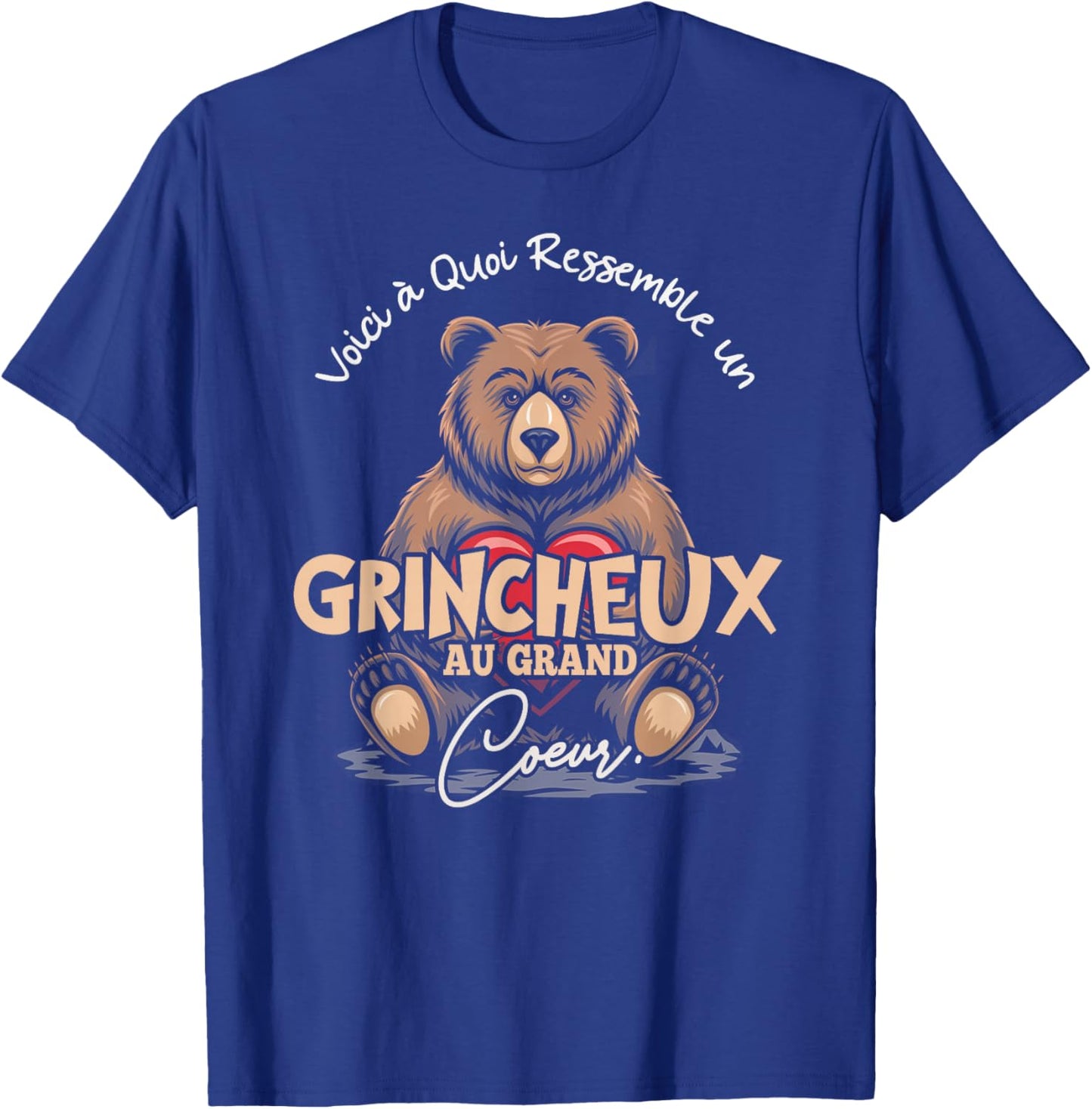 Râleur Râleur Humour Party Papa Grandpa - Grumpeux Au Grand Coeur T-Shirt - T-Shirt | Royal
