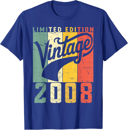 18 Years Old Legend Since 2008 Men Women 18th Birthday T-Shirt - T-Shirt | Royal