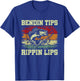 Bendin Tips Rippin Lips Bass Fishing Fisherman Bass Fish T-Shirt - T-Shirt | Royal